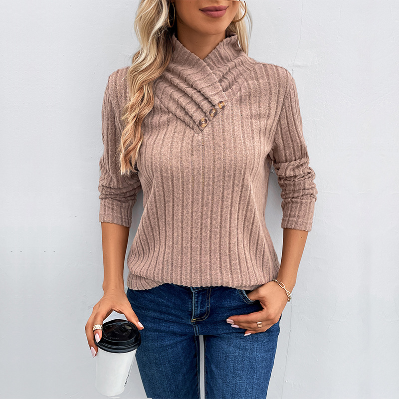 Spring European style long sleeve sweater for women