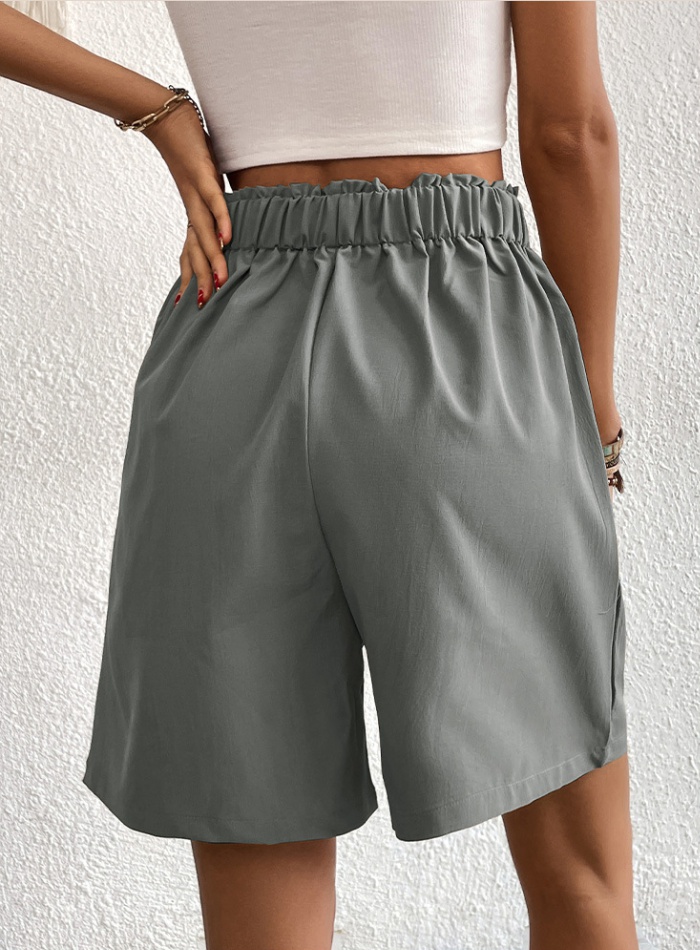 Summer pure high waist European style shorts