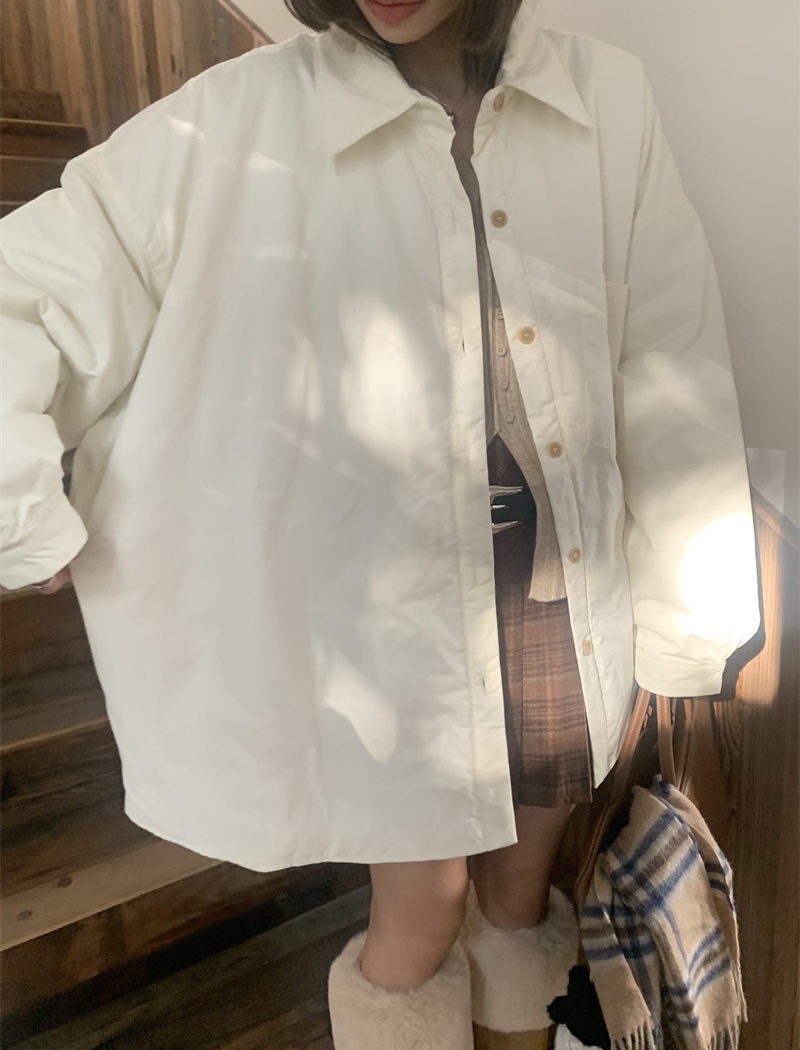 Korean style fashion coat thermal Casual shirt
