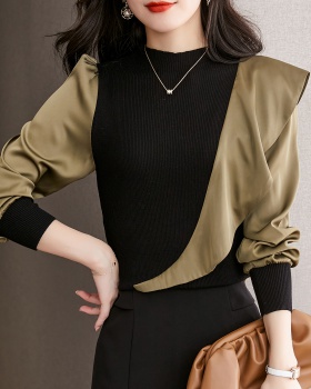 Western style niche sweater lotus leaf edges small shirt