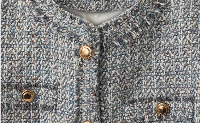 Wool light luxury chanelstyle autumn and winter coat