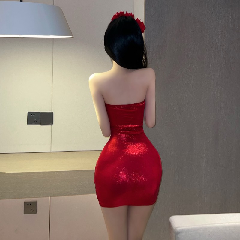 Spicegirl tight elasticity splice sexy dress for women