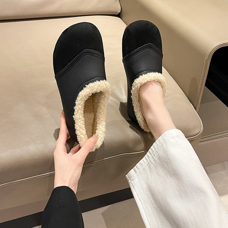 Winter cotton plus cotton shoes thermal Korean style peas shoes