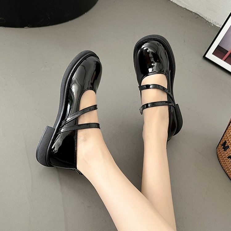 British style spring and autumn shoes low small leather shoes