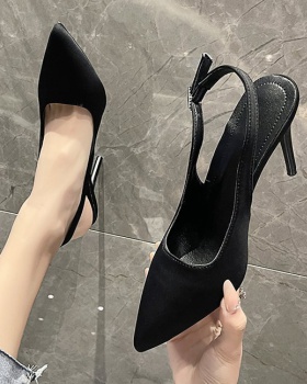 High-heeled fine-root pointed sandals hasp fashion shoes