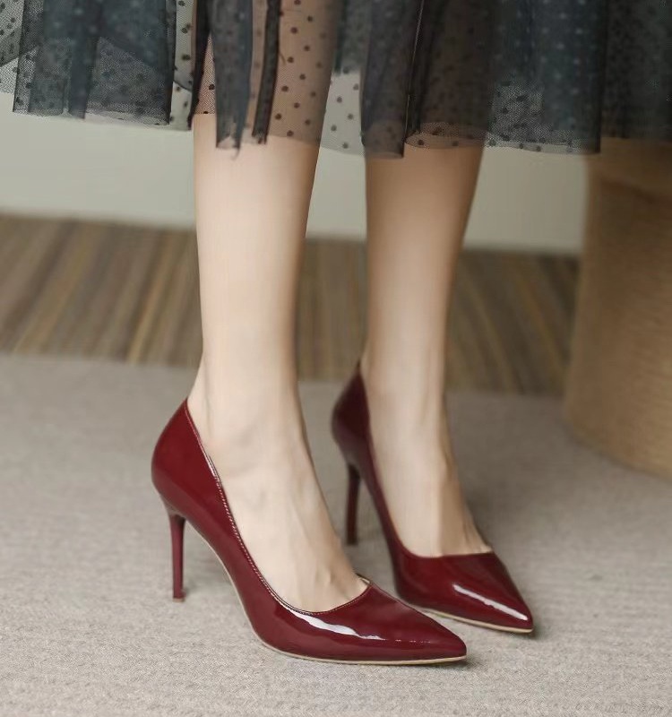 Fashion low high-heeled shoes pointed shoes for women