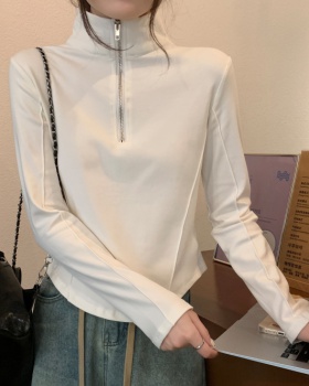 Slim plus velvet thin long sleeve T-shirt for women