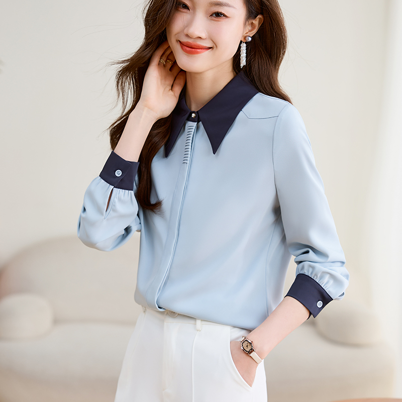 Spring and autumn temperament shirt niche tops for women
