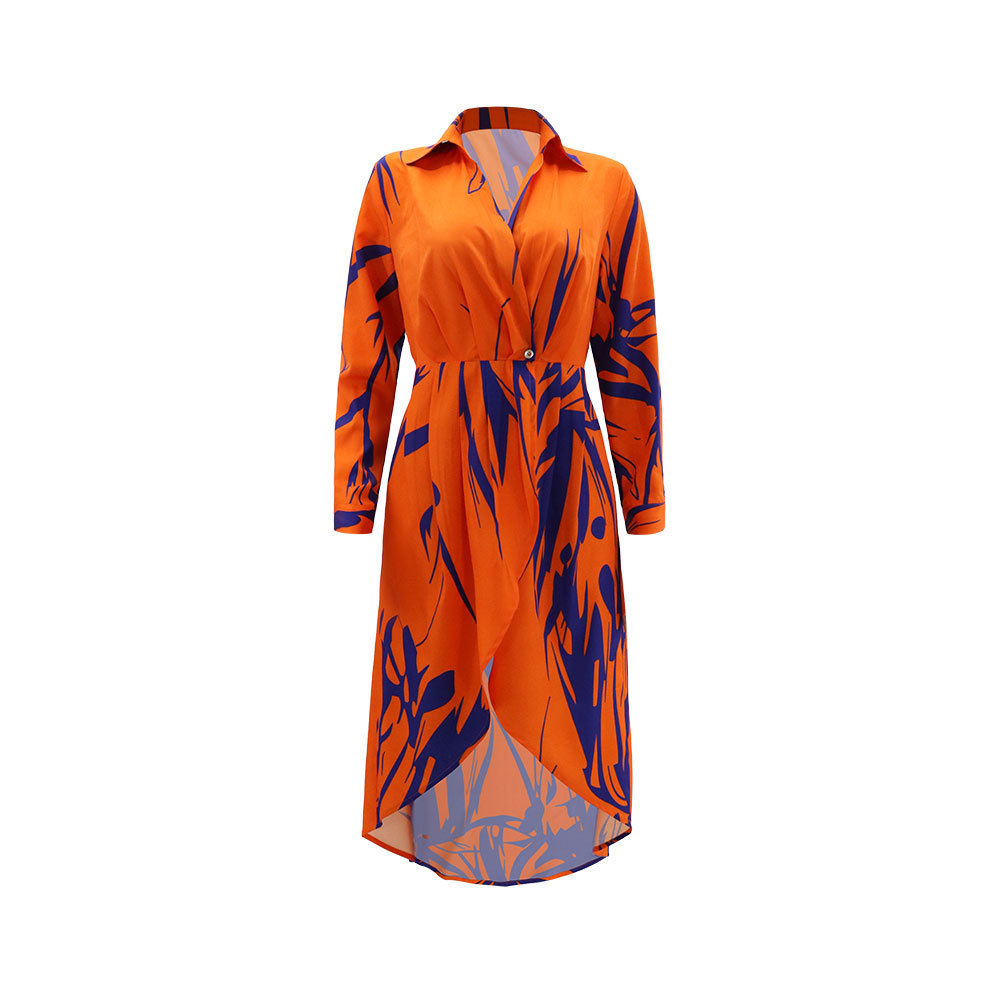 Printing temperament shirt Casual dress for women