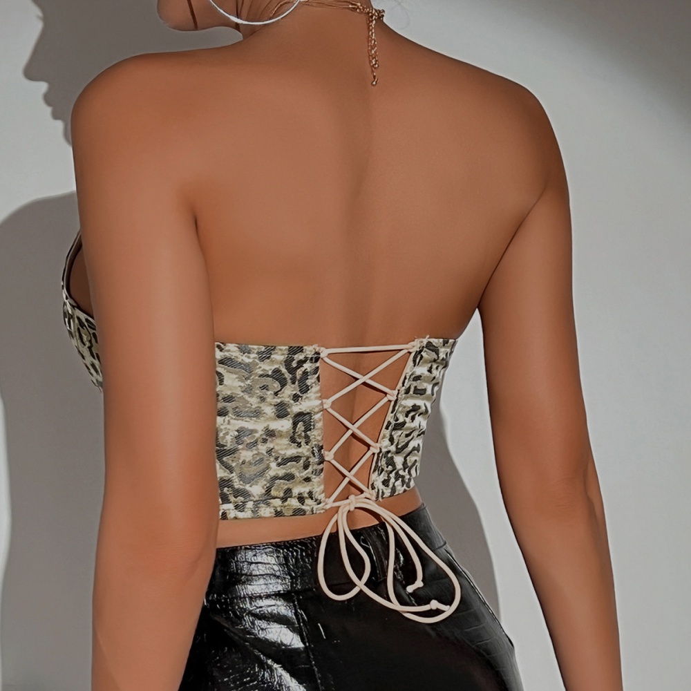 Spicegirl diamond rims low-cut frenum vest for women