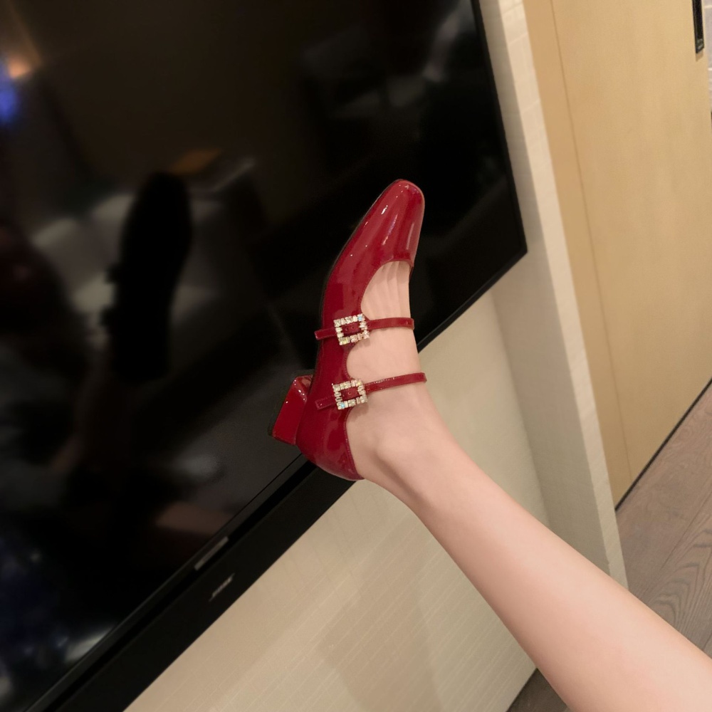 Chanelstyle high-heeled shoes thick shoes for women