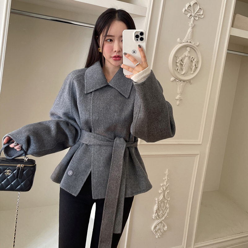 Bandage winter Korean style temperament coat