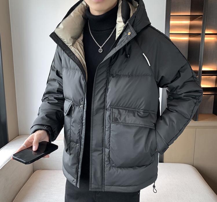 Winter Casual plus velvet down coat thick short coat for men