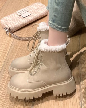 Round elmo snow boots plus velvet winter boots