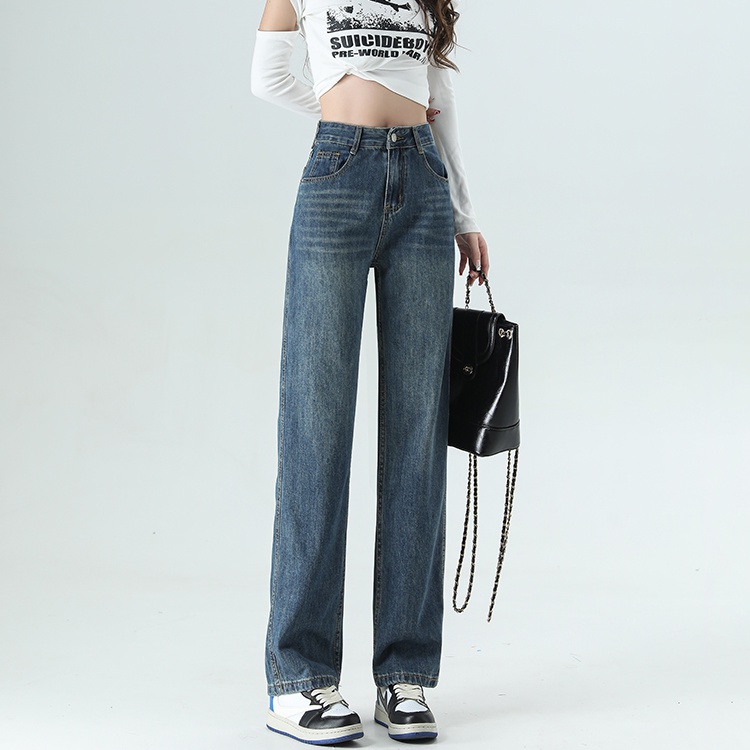 Slim all-match retro loose high quality jeans for women