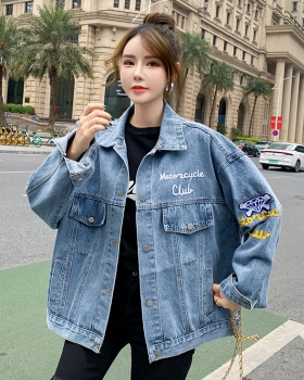Denim loose Korean style spring coat for women