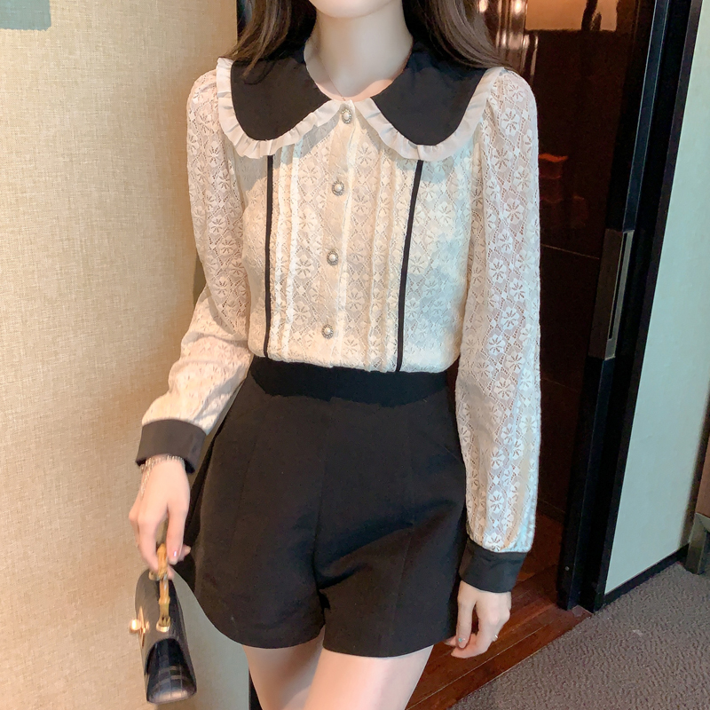 Profession doll collar shirt spring tops for women
