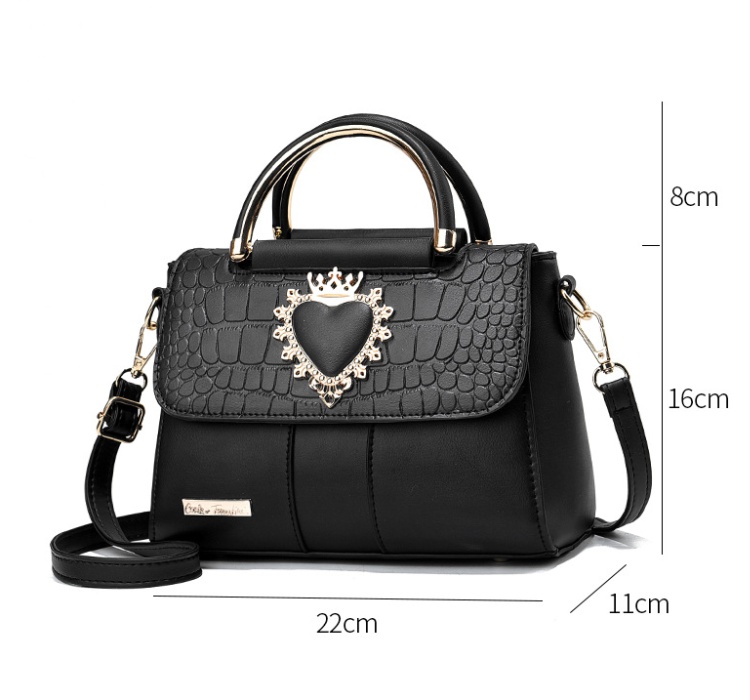 Fashion pure messenger bag shoulder embossing handbag
