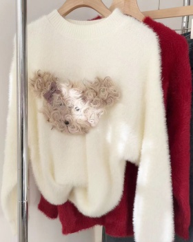 Christmas lovely loose sweater show young temperament puppy tops