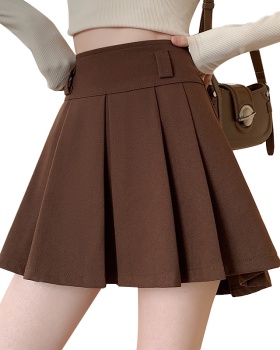 Autumn and winter slim skirt woolen gray culottes