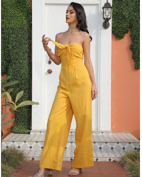 Straight summer jumpsuit sexy long pants for women