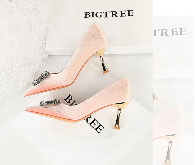 Banquet high-heeled shoes rhinestone buckle shoes