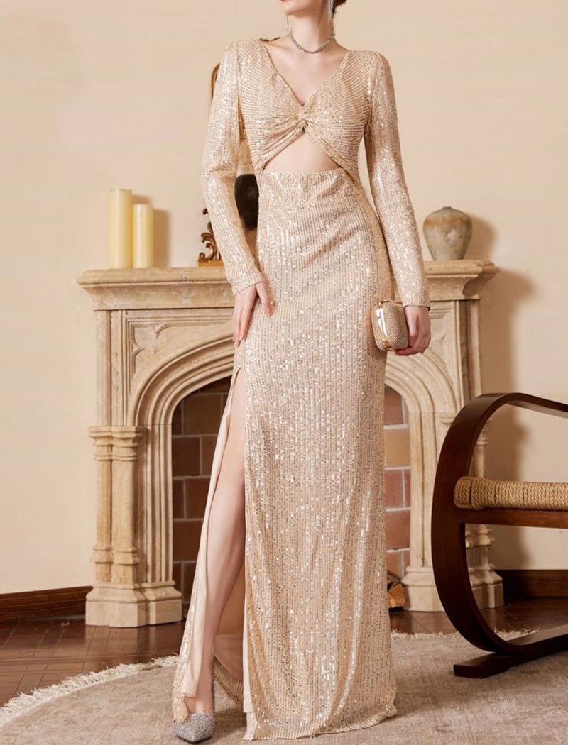 Banquet formal dress sequins long dress for women