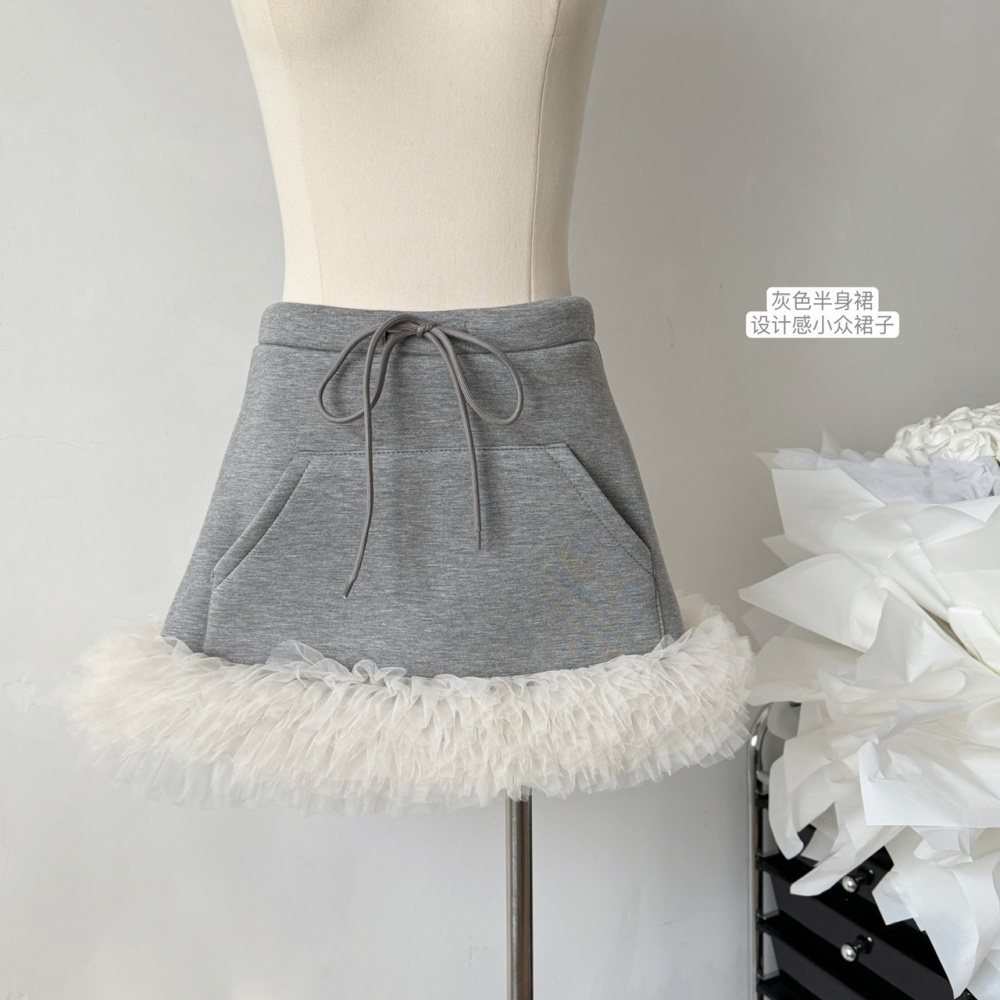 High waist autumn and winter short skirt for women