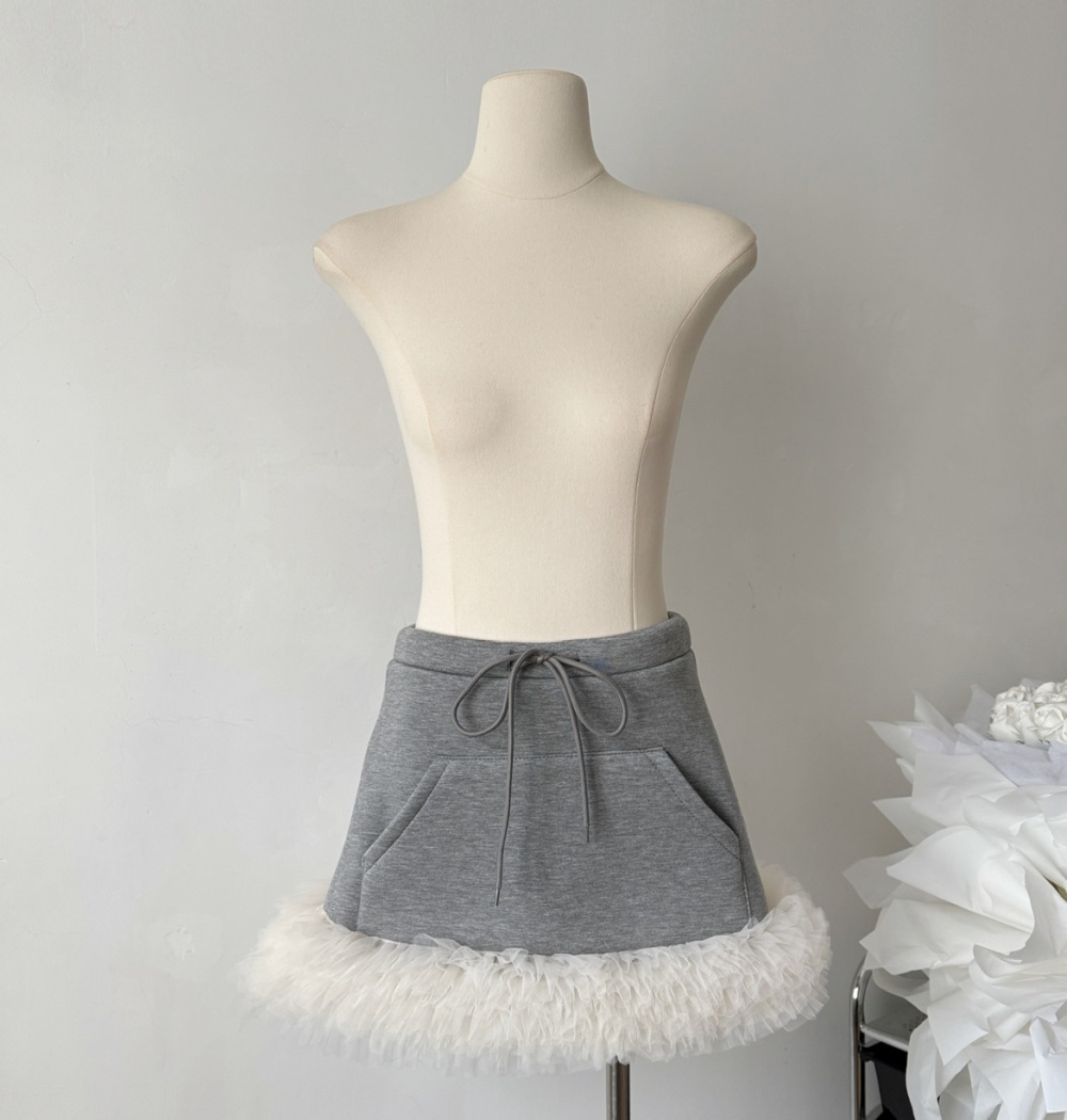 High waist autumn and winter short skirt for women