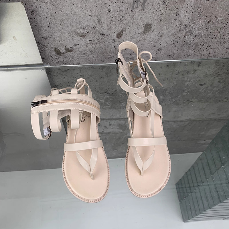 Rome flat spring sandals Casual round lady shoes for women
