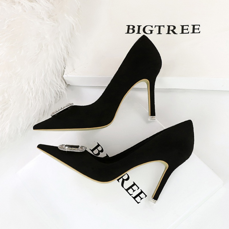 Fine-root banquet shoes pointed high-heeled shoes for women