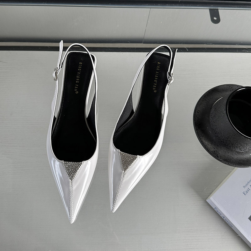 Fashion simple high-heeled shoes rhinestone sandals