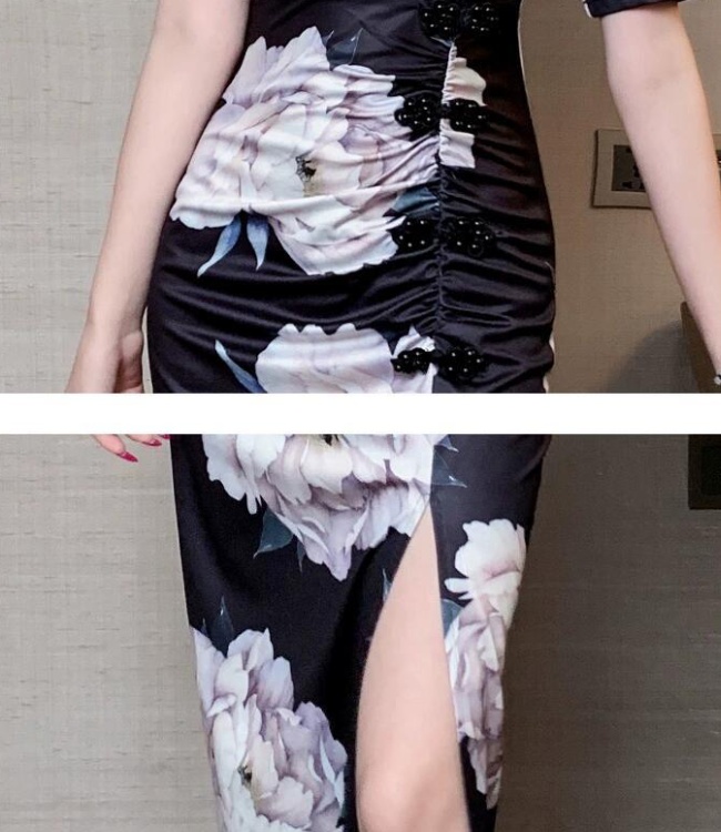 Sexy classic cheongsam split dress for women