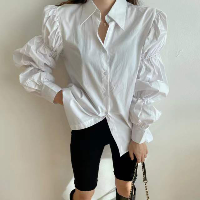 Lantern sleeve Korean style niche shirt