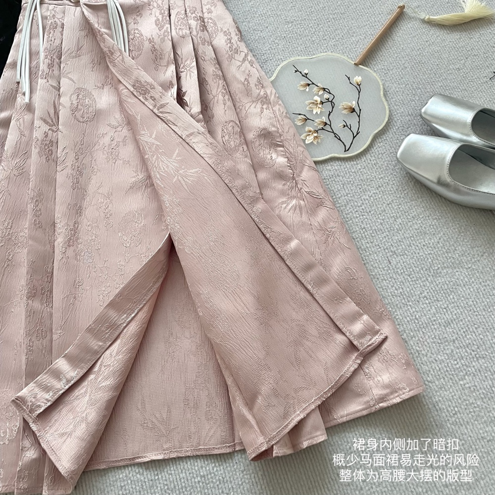Velvet Chinese style skirt retro temperament tops