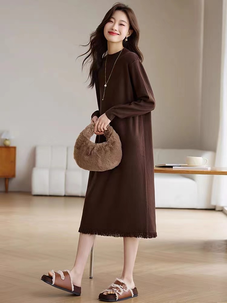 Bottoming dress autumn and winter overcoat for women