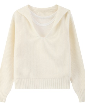 Winter small fellow tops knitted sweater for women