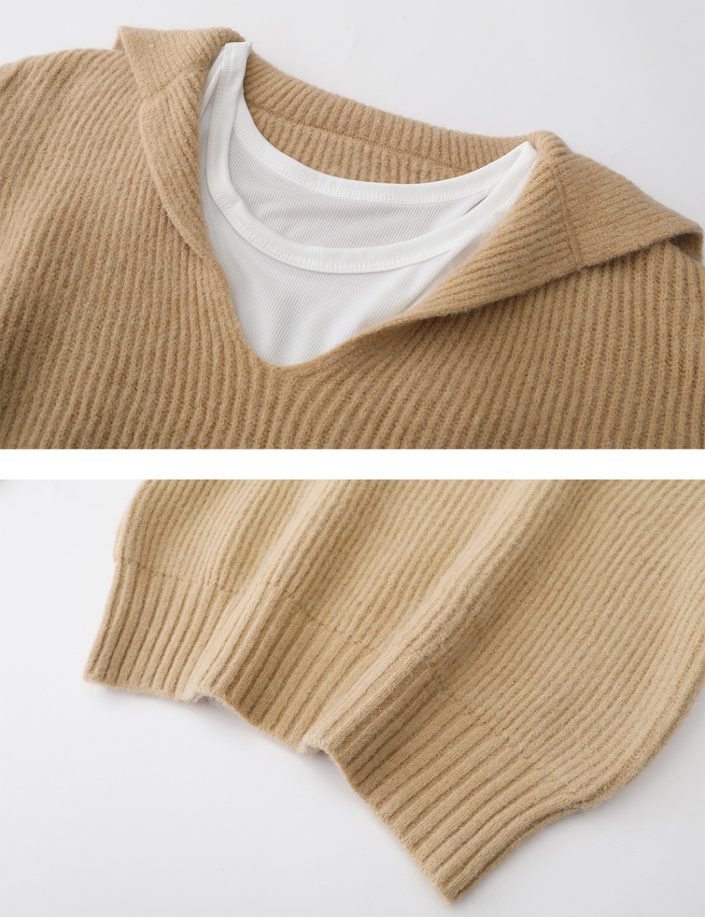 Winter small fellow tops knitted sweater for women