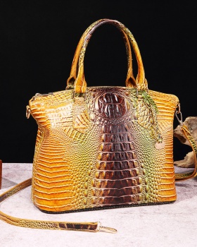 Crocodile high capacity messenger bag for women
