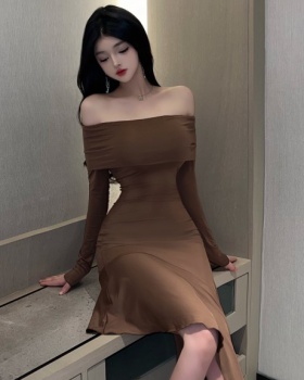 Long sleeve temperament formal dress sexy dress for women