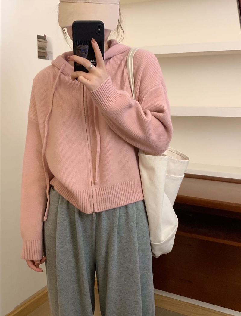 Loose Korean style lazy sweater spring knitted cardigan