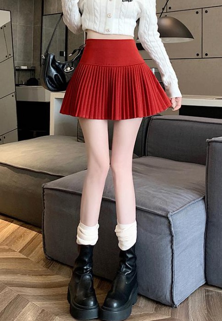 Simple chanelstyle short skirt high waist skirt for women