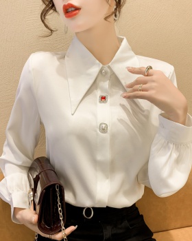Korean style spring tops temperament shirt for women
