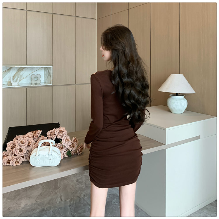 Enticement hollow dress spring and autumn T-back for women
