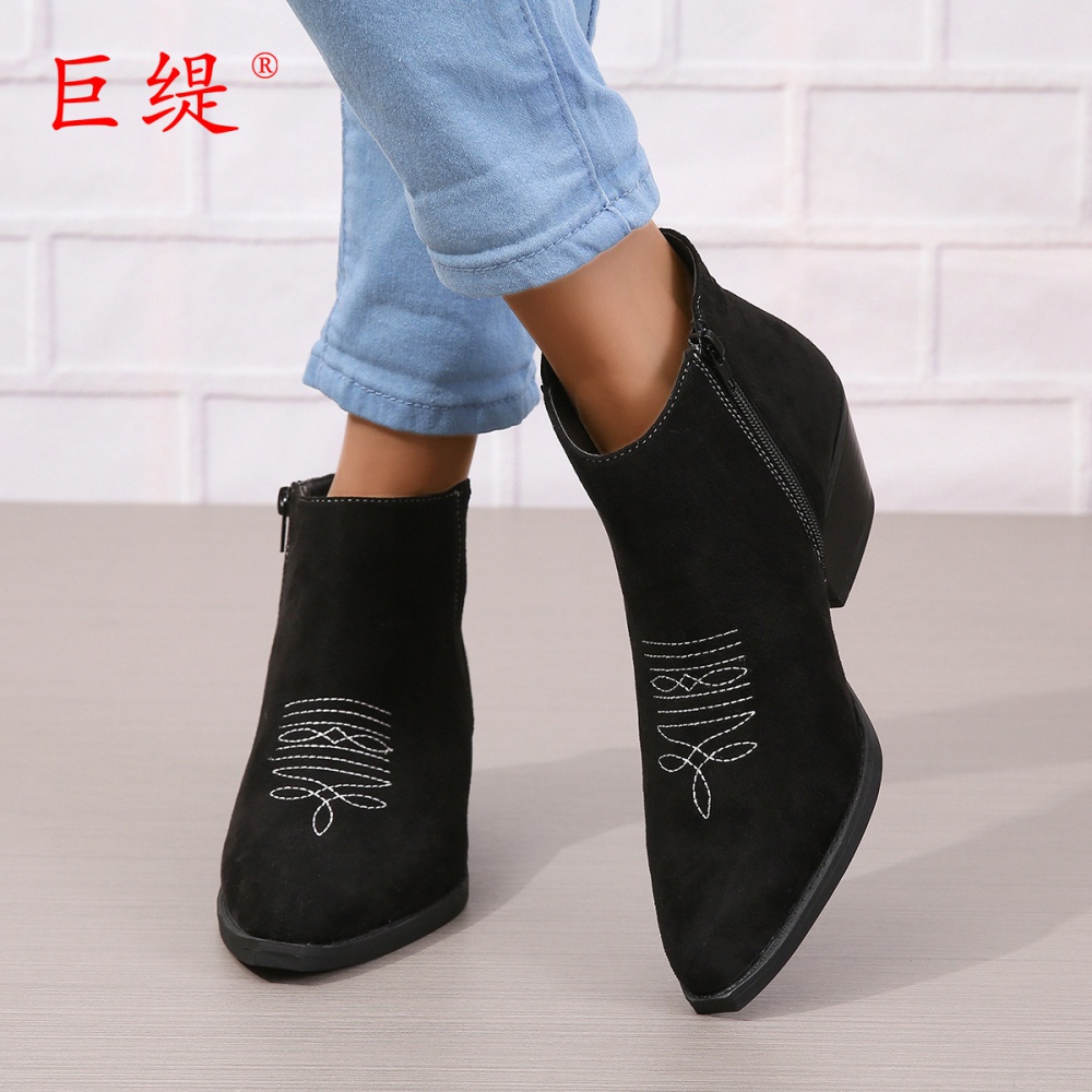 Autumn and winter women's boots low cylinder boots