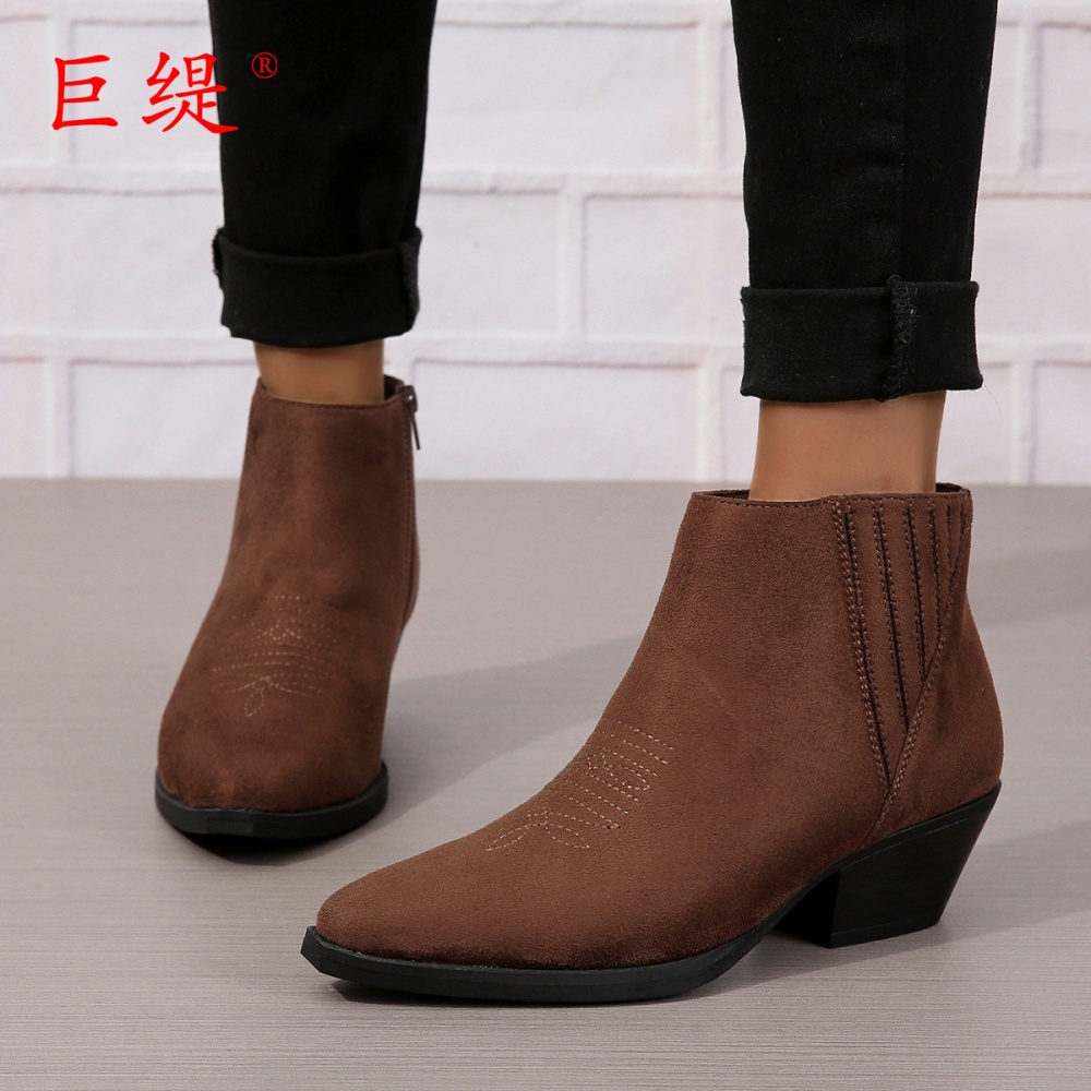 Autumn and winter women's boots low cylinder boots