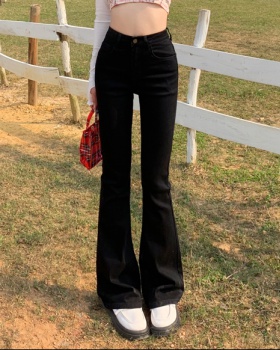 Tight high waist long pants micro speaker jeans for women