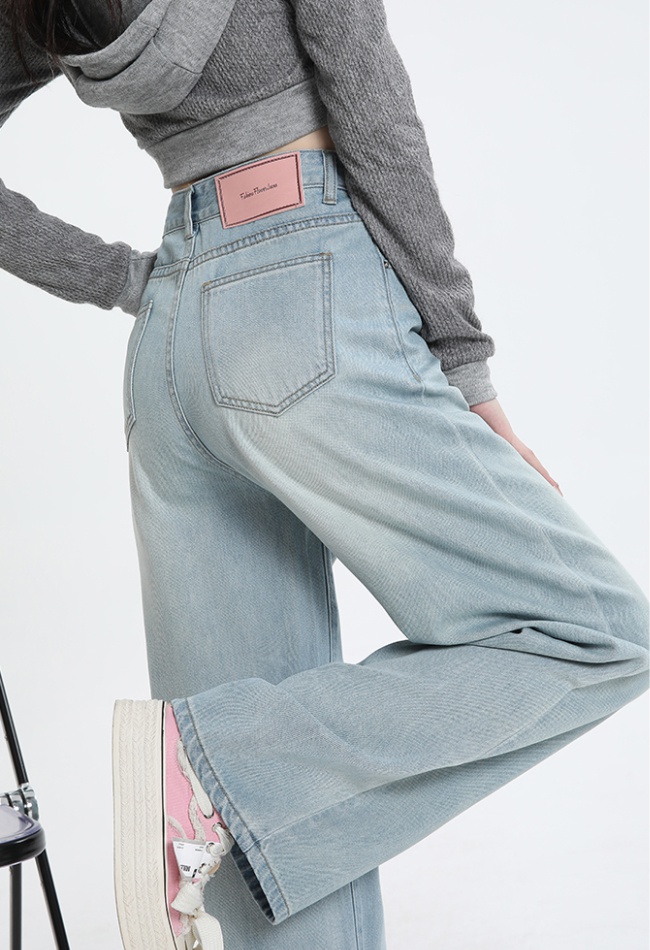 Lengthen wide leg pants spring jeans for women