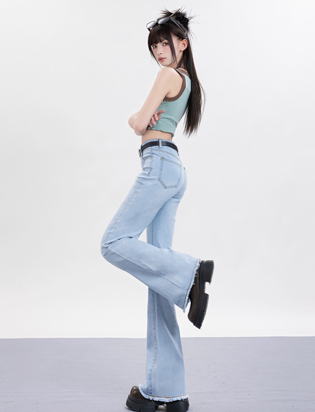 Lengthen micro speaker jeans slim long pants for women