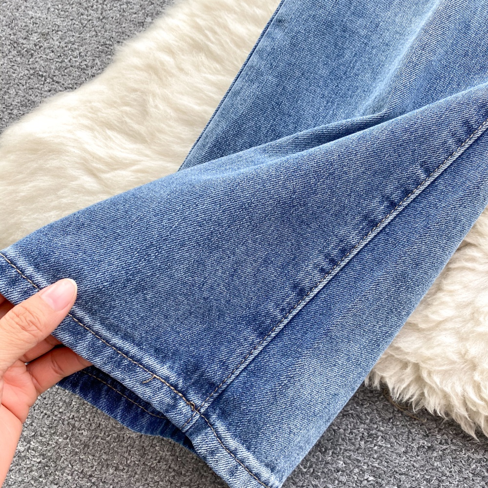 All-match jeans high waist wide leg pants for women